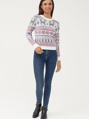Society 8 White Lapland Matching Family Lapland Christmas Jumper - Image 2 of 5
