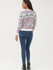 Society 8 White Lapland Matching Family Lapland Christmas Jumper - Image 5 of 5