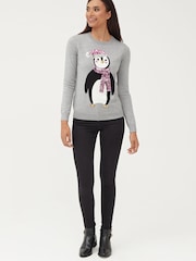 Society 8 Light Grey Christmas Jumper - Women - Image 3 of 5
