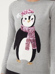 Society 8 Light Grey Christmas Jumper - Women - Image 5 of 5