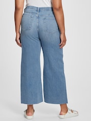 Gap Hochtaillierte Jeans mit weitem Bein und rohem Saum - Bild 5 von 7