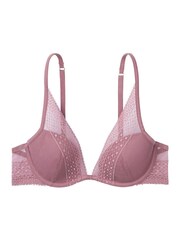Victoria's Secret Mauvelous Purple Lightly Lined Lace Plunge Bra - Image 3 of 3