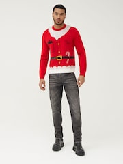 Society 8 Red Santa Matching Family Christmas Jumper - Image 2 of 5