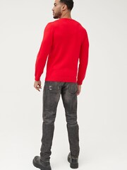 Society 8 Red Reindeer Matching Family Reindeer Christmas Jumper - Image 5 of 5