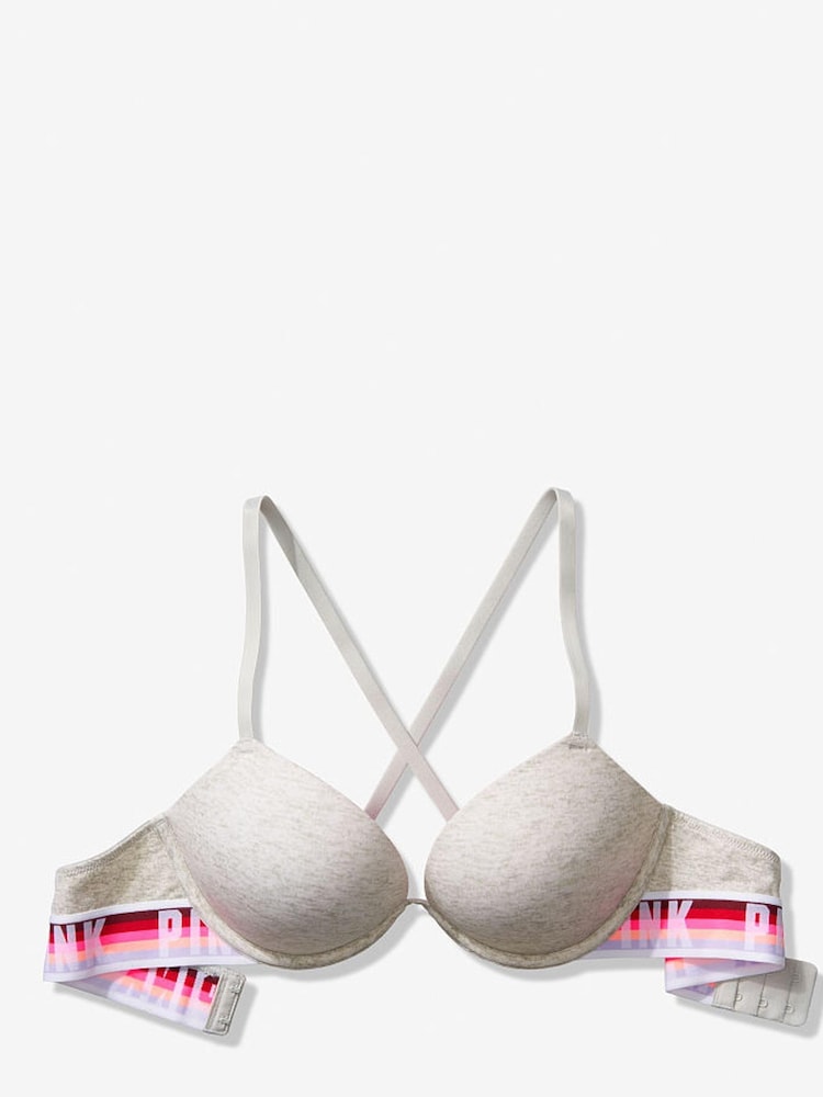 Victoria's Secret PINK Silver Frost Grey Wear Everywhere Super Push Up - Image 4 of 4