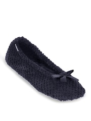 Totes Black Isotoner Popcorn Slippers - Image 2 of 5