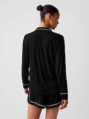 Gap Black Long Sleeve Modal Pyjama Shirt - Image 3 of 5
