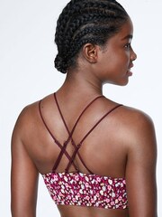 Victoria's Secret PINK Red Flower Power Smocked Triangle Bralette - Image 3 of 4