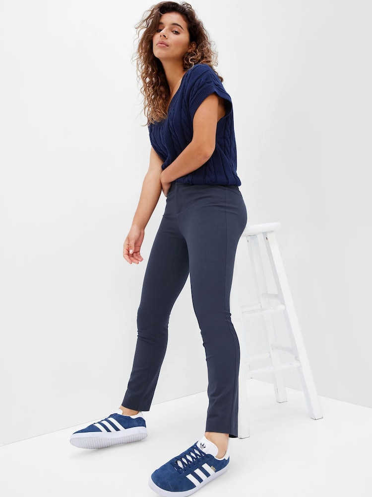 Donkerblauw - Gap skinny-fit enkellange broek met halfhoge taille - Image 4 of 5