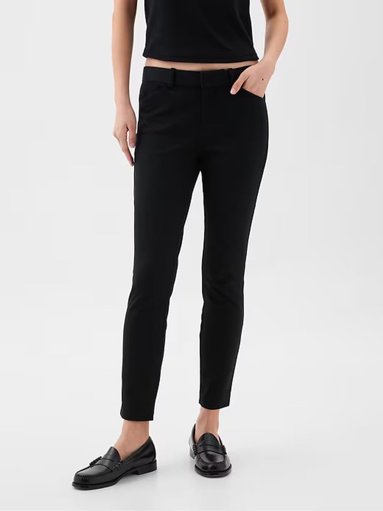 Zwart - Gap skinny-fit enkellange broek met halfhoge taille - Image 3 of 10