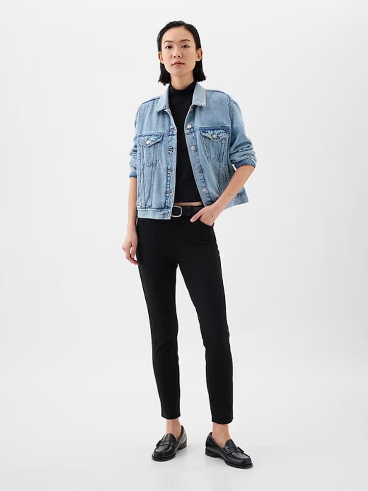 Zwart - Gap skinny-fit enkellange broek met halfhoge taille - Image 6 of 10