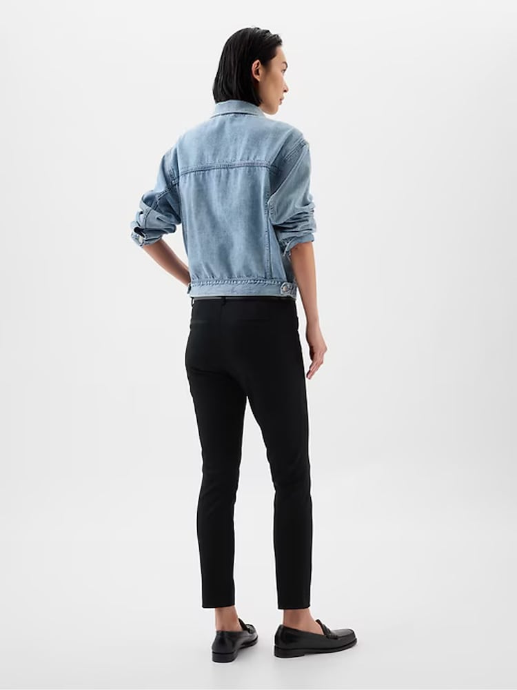 Zwart - Gap skinny-fit enkellange broek met halfhoge taille - Image 7 of 10