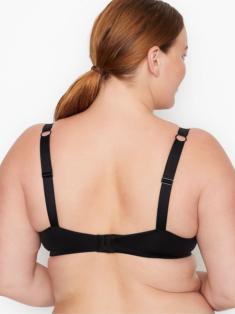 Victoria's Secret Black Add 2 Cups Shine Strap Smooth Push Up Bra - Image 2 of 3