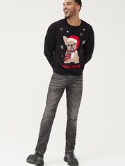 Society 8 Black Paws Matching Family Dog Christmas Jumper - Image 2 of 5