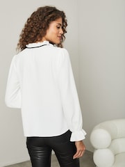 Lipsy White Tipped Smock Top - Image 1 of 4