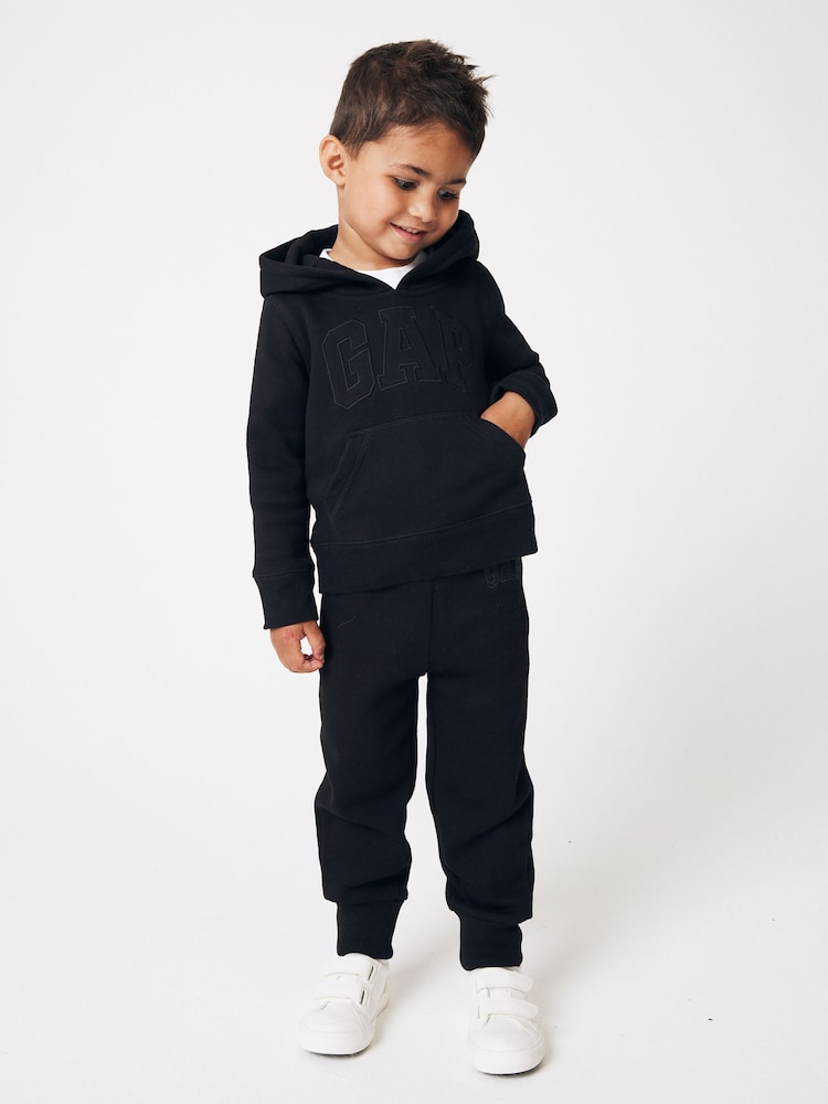 Zwart - Gap - Hoodie met rits en logo (6mnd -5jr) - Image 4 of 6