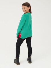 Society 8 Green Elf Matching Family Christmas Jumper - Image 5 of 5