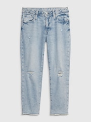 Azul vintage lavado - Vaqueros estilo girlfriend desgastados de Gap (5-16años) - Imagen 3 de 6