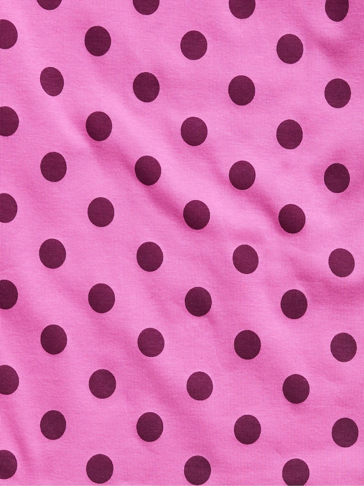 Gap Pink Polka Dot Long Sleeve Pyjama Set - Image 2 of 2 Gap Pink Polka Dot Long Sleeve Pyjama Set - Image 2 of 2