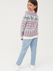 Society 8 White Lapland Matching Family Lapland Christmas Jumper - Image 5 of 5