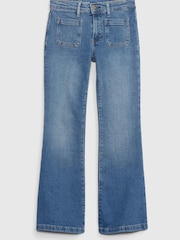 Gap Medium Blue High Rise Flare Jeans - Image 1 of 3
