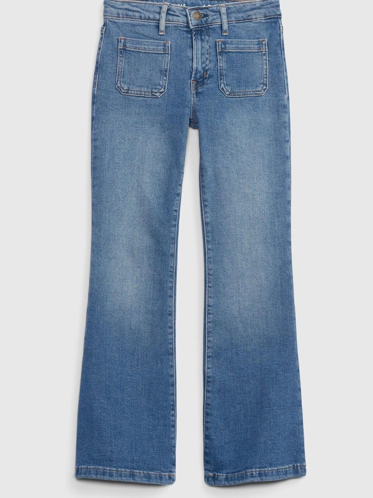 Gap Medium Blue High Rise Flare Jeans - Image 1 of 3