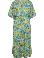 Y.A.S Blue Floral Cut Out Puff Sleeve Midi Dress - Image 3 of 3