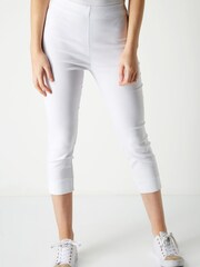 Roman White Cropped Stretch Trouser - Image 1 of 4
