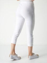 Roman White Cropped Stretch Trouser - Image 2 of 4