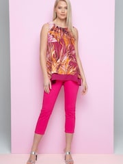 Roman Cerise Pink Cropped Stretch Trouser - Image 3 of 4