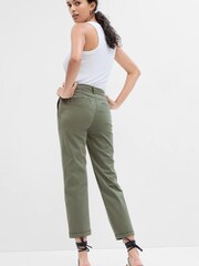 Gap Green High Rise Girlfriend Utility Trousers - Image 3 of 5