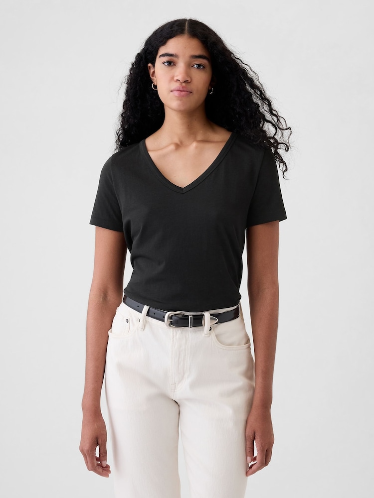 Negru - Tricou cu mânecă scurtă Gap Vintage - Image 4 of 7