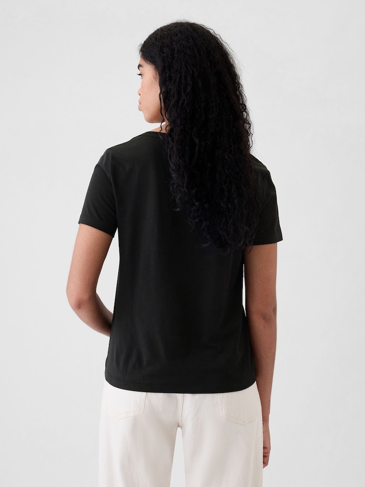 Negru - Tricou cu mânecă scurtă Gap Vintage - Image 5 of 7