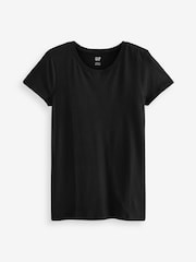 Gap Black Favourite Cotton-Modal Crew Neck Short Sleeve T-Shirt - Image 2 of 2