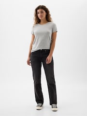 Gap Light Grey Crew Neck Favourite Cotton-Modal Short Sleeve T-Shirt - Image 5 of 6