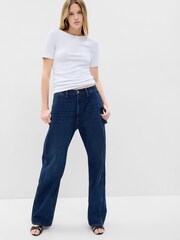 Gap White Modern Half Sleeve Crew Neck T-Shirt - Image 1 of 1