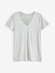 Светло-серый - Gap Избранное Cotton-Modal с коротким рукавом футболка - Image 3 of 5