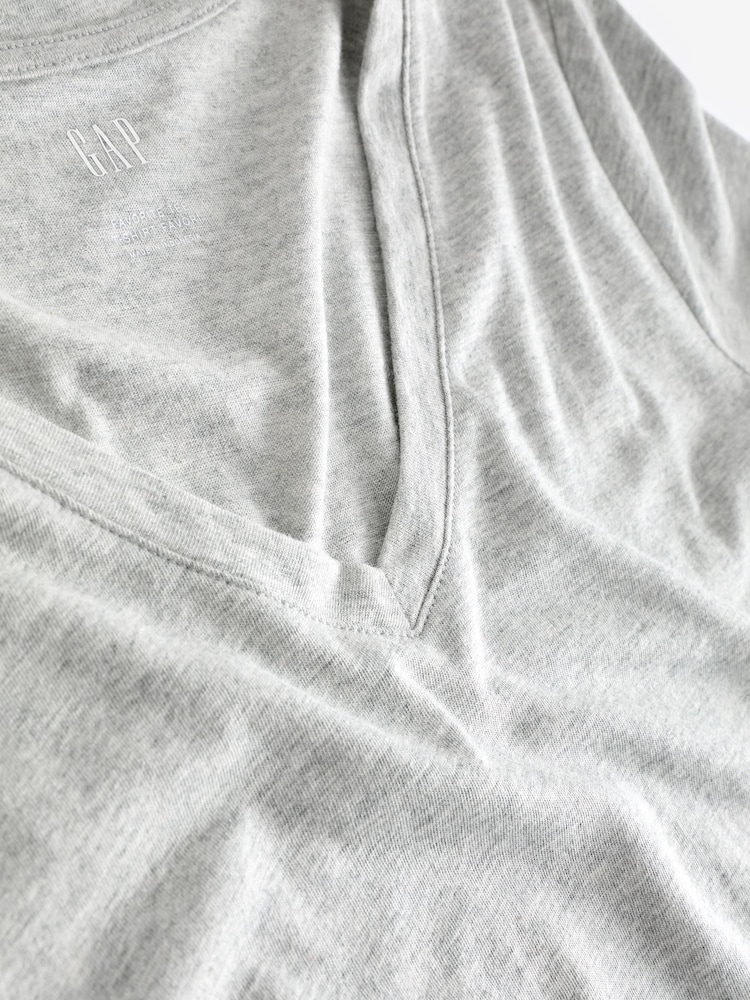 Светло-серый - Gap Избранное Cotton-Modal с коротким рукавом футболка - Image 5 of 5