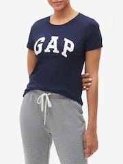 Gap Navy Blue Logo Short Sleeve Crew Neck T-Shirt - Image 3 of 4