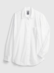 Gap White Cotton Long Sleeve Oversized Shirt - Image 15 of 15