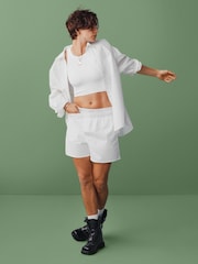 Gap White Cotton Long Sleeve Oversized Shirt - Image 7 of 15