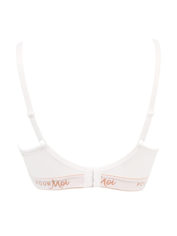 Pour Moi White Logo Padded T-Shirt Bra - Image 5 of 5 Pour Moi White Logo Padded T-Shirt Bra - Image 5 of 5