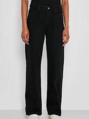 Noisy May Black High Waisted Wide Jean Jeans - Image 1 of 5