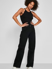Noisy May Black High Waisted Wide Jean Jeans - Image 2 of 5