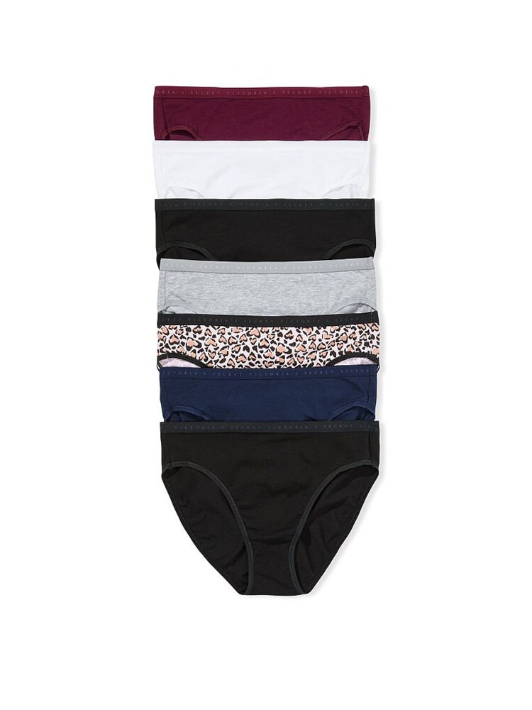 Victoria's Secret Black/White/Blue/Grey/Purple/Leopard Brief Knickers Multipack - Image 1 of 1