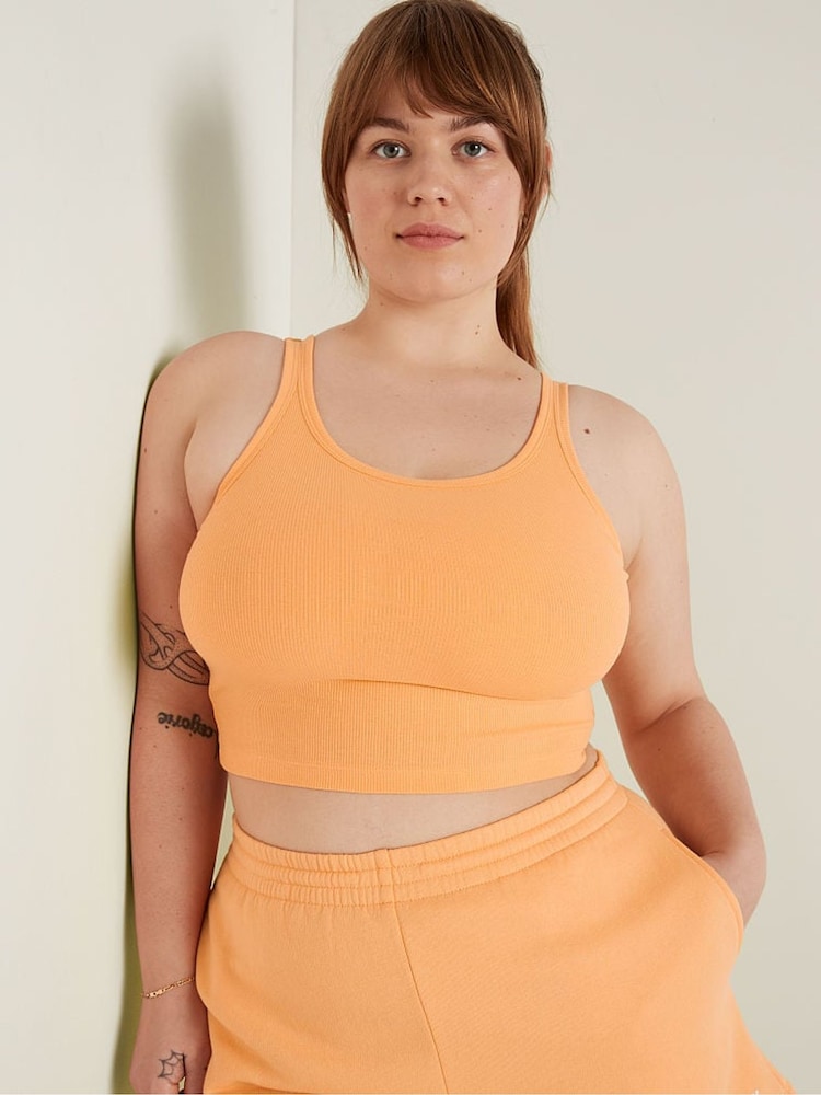 Victoria's Secret PINK Light Orange Crop Tank Top - Image 1 of 4