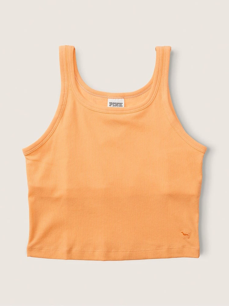 Victoria's Secret PINK Light Orange Crop Tank Top - Image 4 of 4