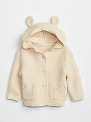 Gap Beige Brannan Bear Soft Cotton Knit Cardigan (Newborn-24mths) - Image 3 of 3