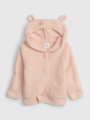 Gap Pink Knitted Brannan Bear Cardigan (Newborn-24mths) - Image 4 of 5