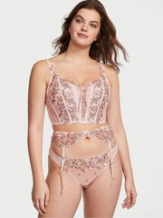 Victoria's Secret Ballet Pink Embroidered Suspenders - Image 1 of 2
